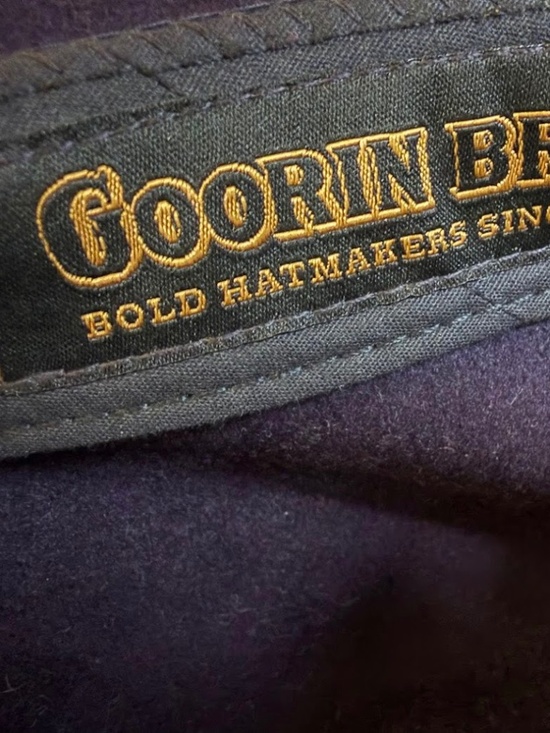 Goorin Bros Dark Purple Wool Fedora Hat Feather Accent Size Small main image 5